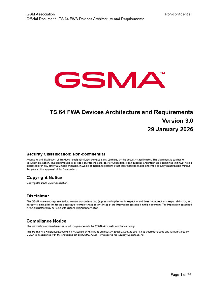 FWA Device Architecture and Requirements | PDF | Session Initiation ...