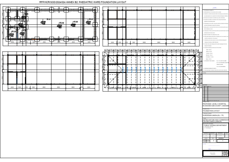 Annex b2 - Paediatric Ward Foundation Layout | PDF | Storm Drain ...