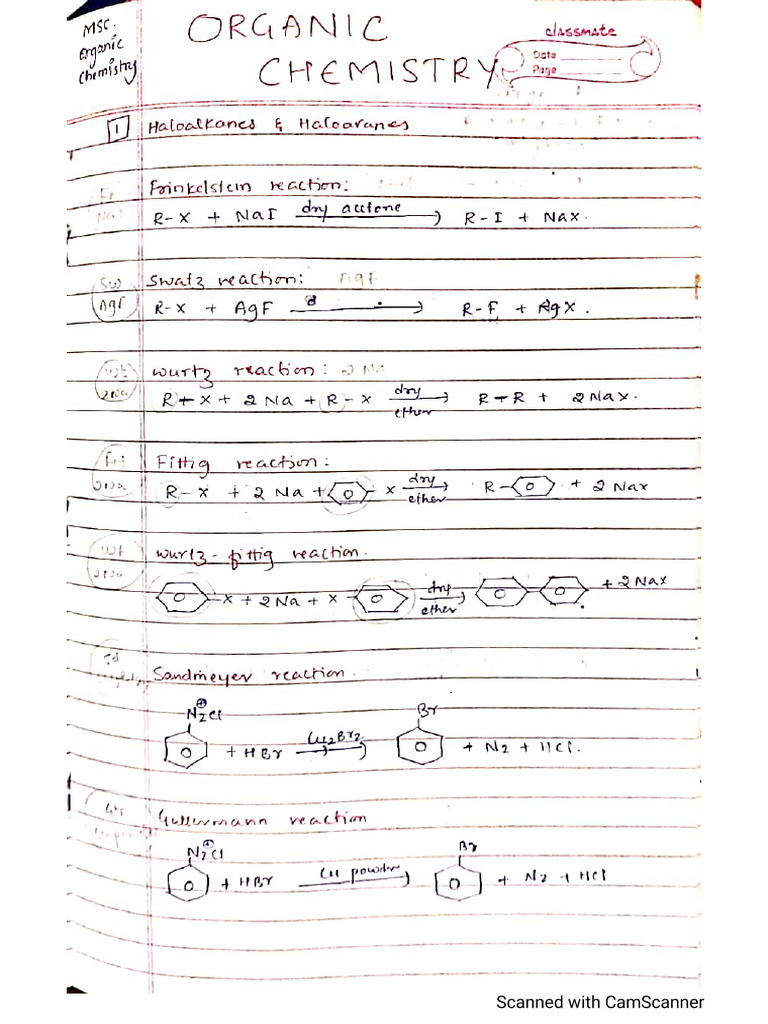 Organic Chemistry Short Notes | PDF