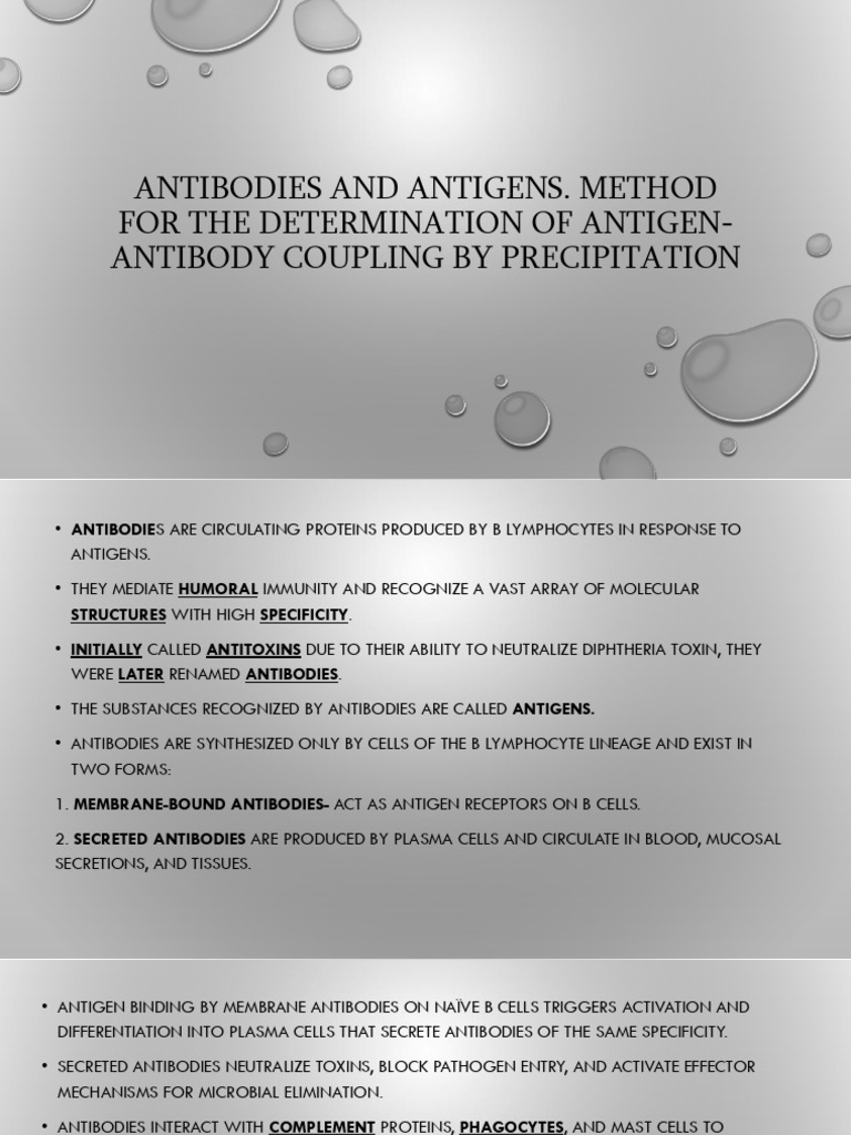 6. Antibodies and Antigens. Method for Determination of Antigen ...