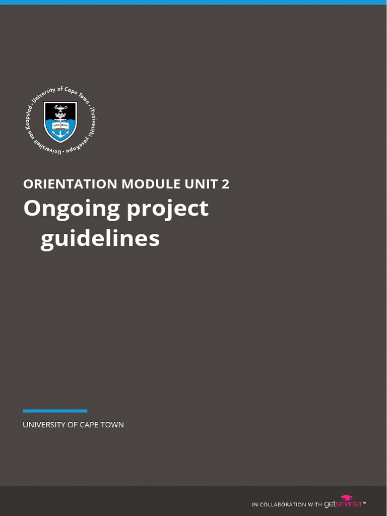 UCT PDI OMU2 Ongoing Project Guidelines | PDF | Real Estate Appraisal ...