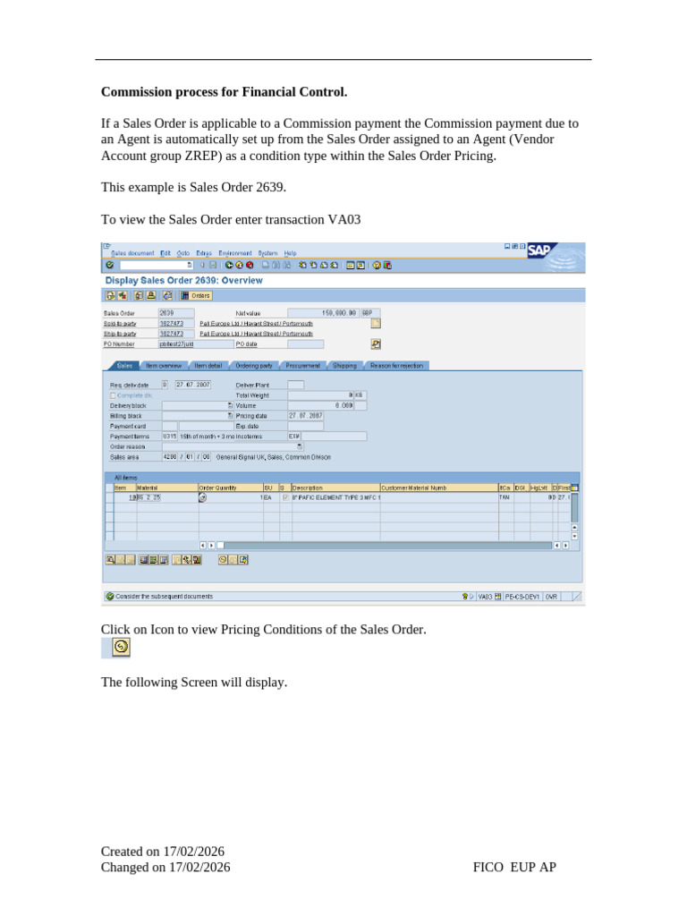 Commission Process For Financial Control | PDF | Money | Payments