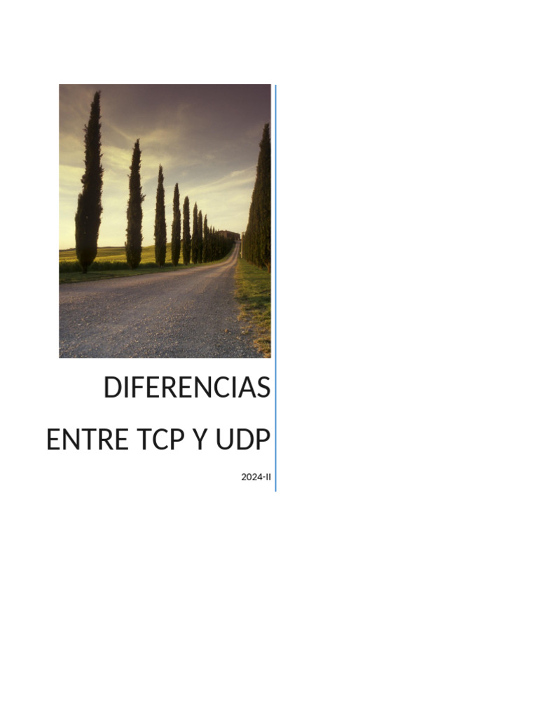 Diferencias Entre TCP y UDP-C20-Proyecto Final | PDF
