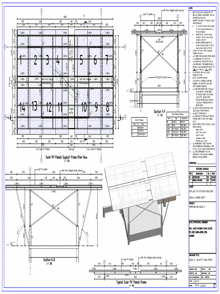 Chokaa Block 3 - Revised Solar PV Panel Frame | PDF | Building ...