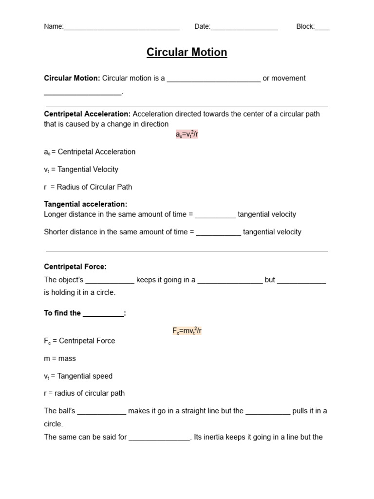 Guided Notes + Practice Problems | PDF