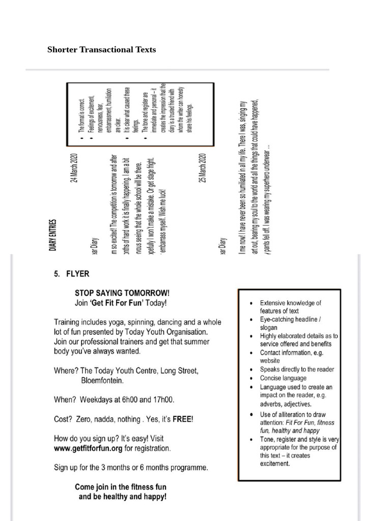 Shorter Transactional | PDF