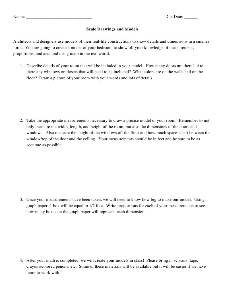 Scale Model Project Measurement Physics Mathematics