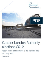 Electoral Commission Report Into London May 2012 Elections
