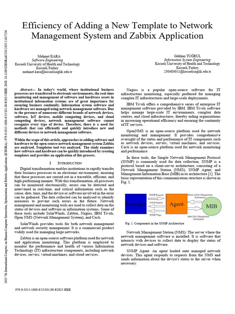 Efficiency of Adding A New Template To Network Management System and ...