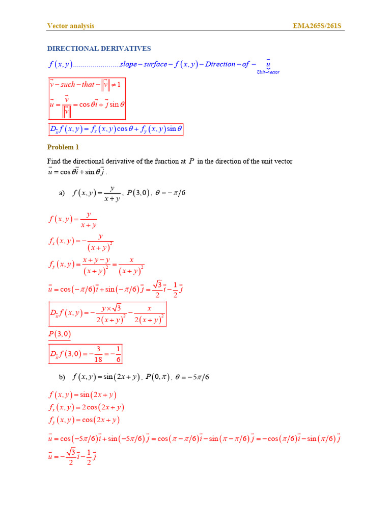 Vector analysis_SP (1) | PDF
