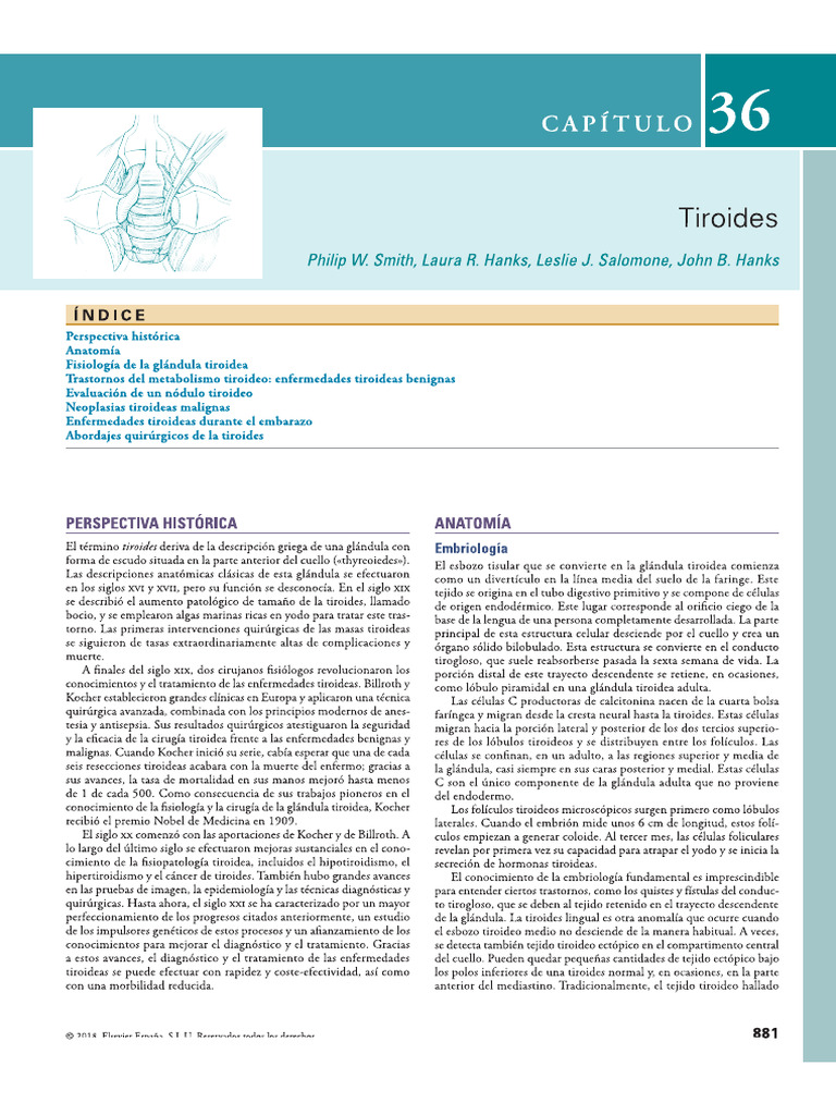 Tiroides de Sabiston 20a Edicion | PDF