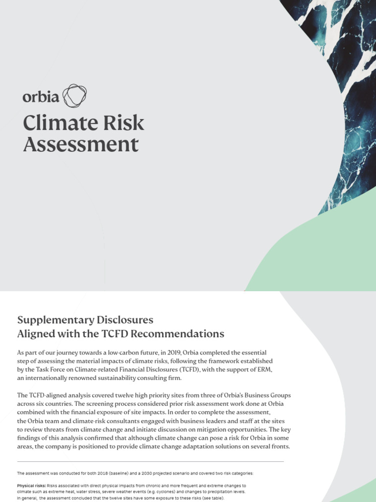 Orbia TCFD Climate Risk Assessment | PDF | Climate Change | Climate ...