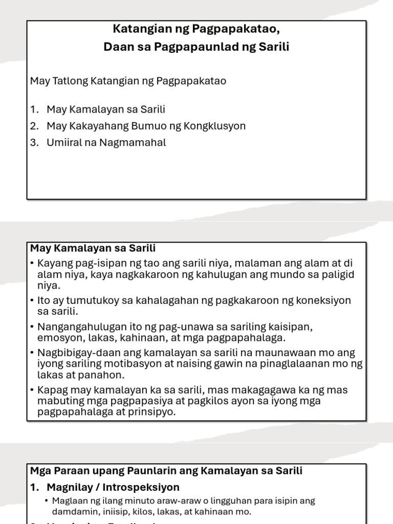 Kamalayan Sa Sarili | PDF