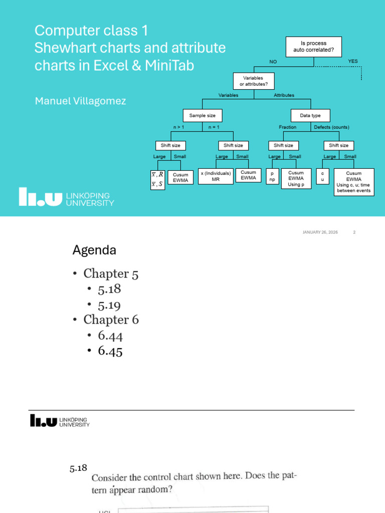 TMQU31 - Computer Class 1 - Shewhart Charts and Attribute Charts | PDF ...