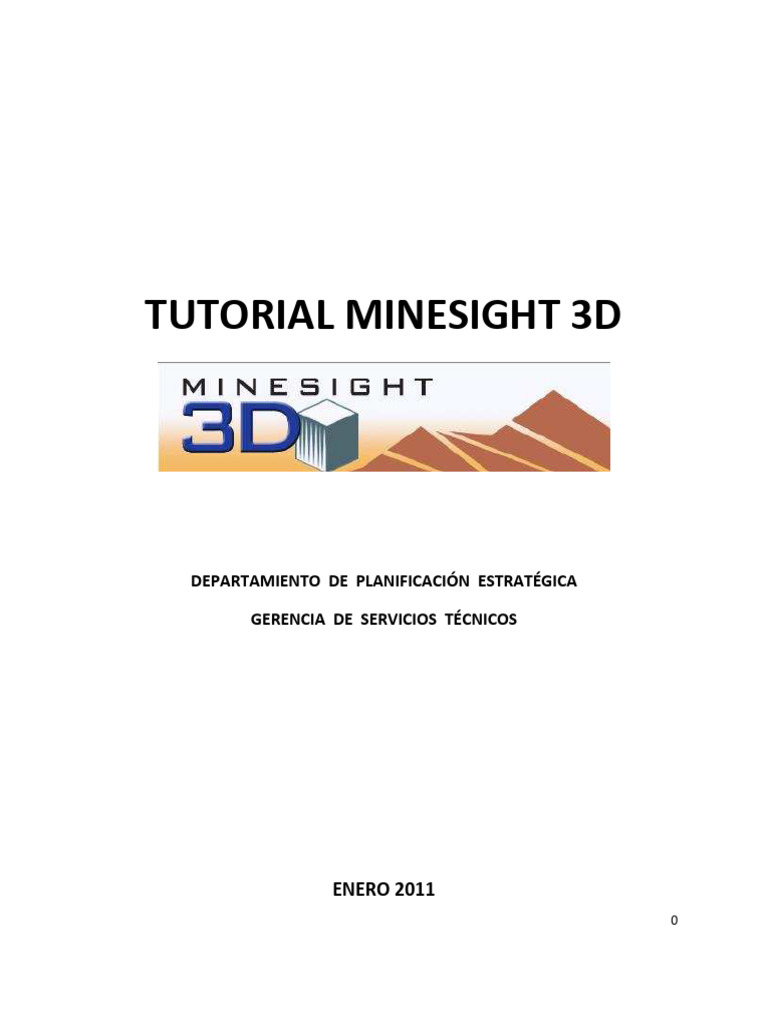 Tutorial Minesight 3d Departamiento de P | PDF | Archivo de computadora ...