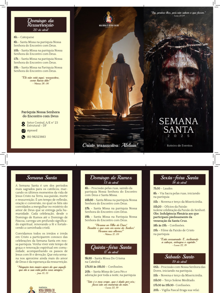 Tríptico Semana Santa PNSED | PDF | Adoração e liturgia cristã ...