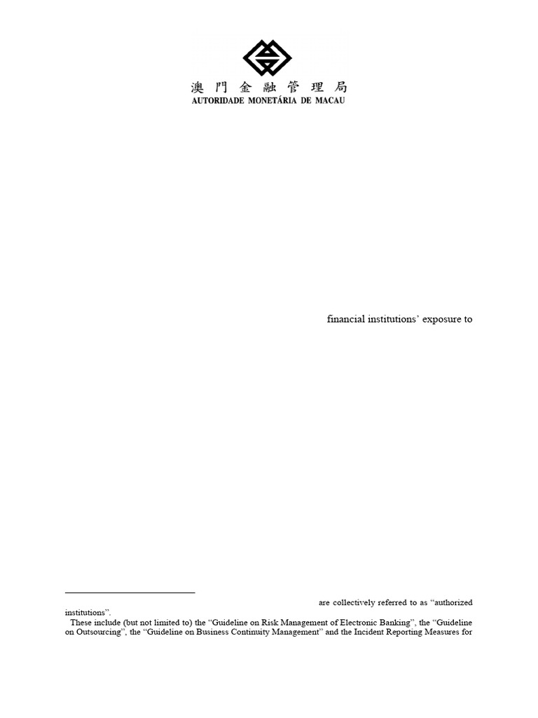 Guideline On Technology and Cyber Risk Management | PDF | Security ...