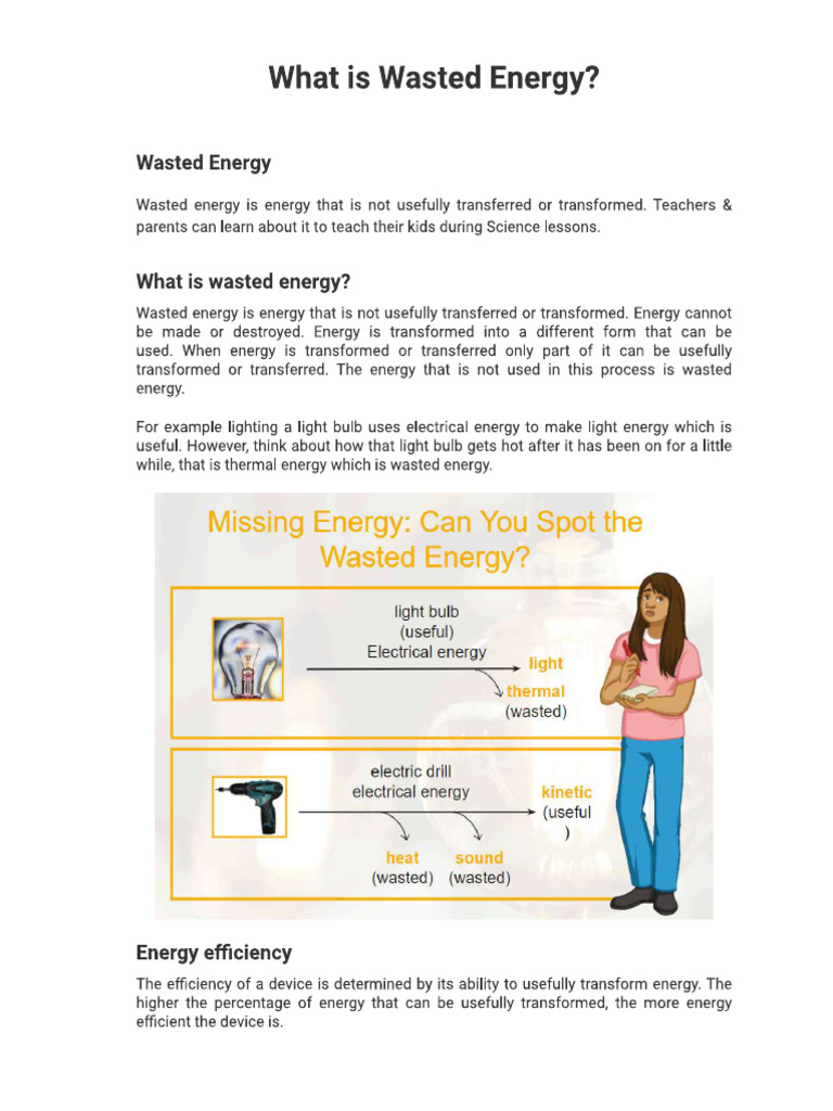 Wasted and Useful Energy | PDF