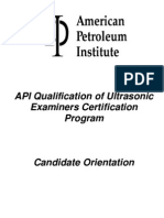 API Qualification of Ultrasonic Examiners Certification Program