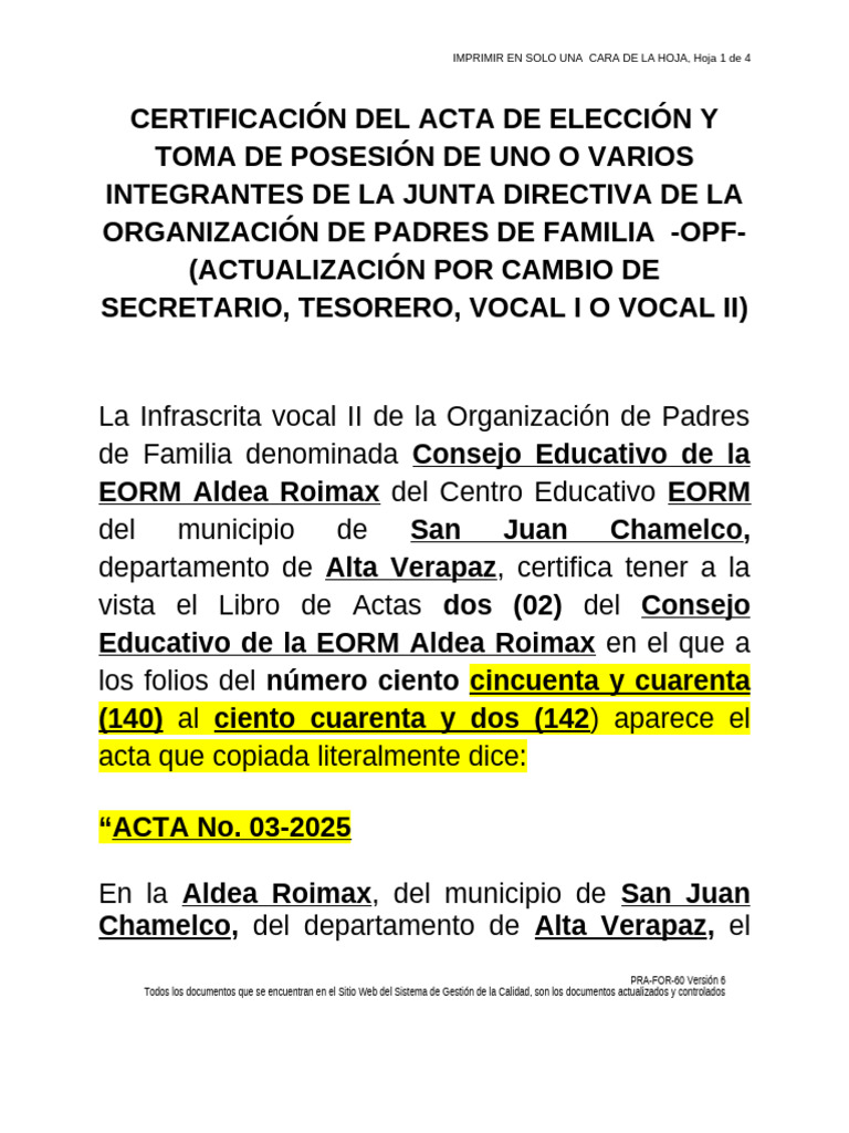 Eleccion Secretaria | PDF | Gobierno