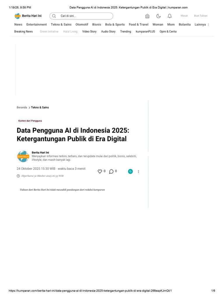Data Pengguna AI Di Indonesia 2025 - Ketergantungan Publik Di Era ...