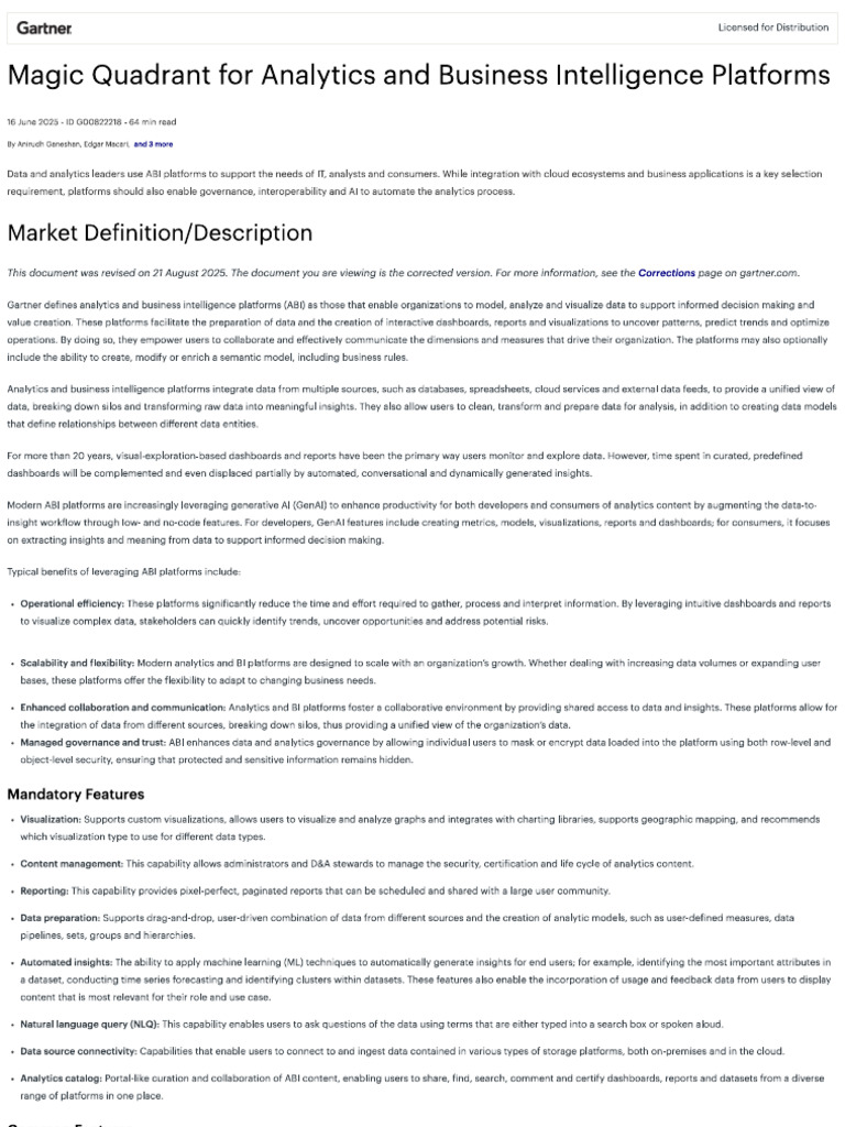 Gartner BI 202505 | PDF