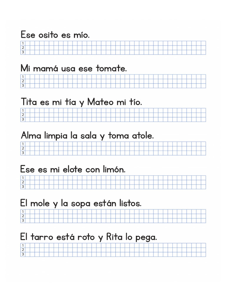 Cuadernillo para Leer y Escribir Oraciones | PDF