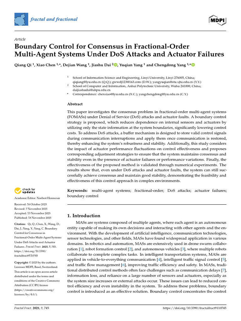 Boundary Control for Consensus in Fractional-Order (2) | PDF ...