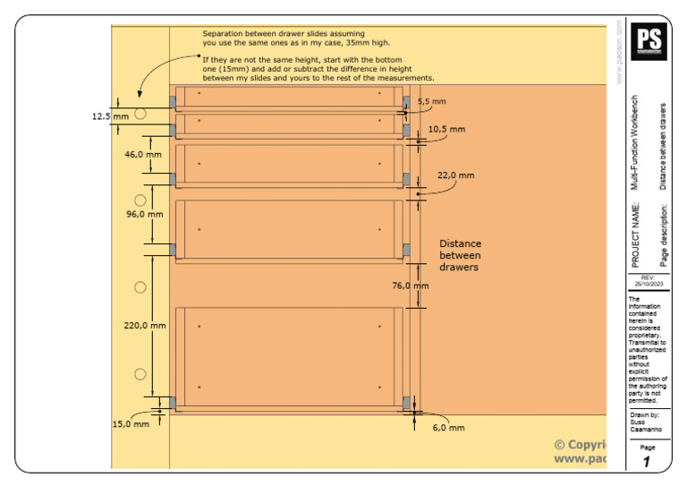 Distance Between Drawers | PDF