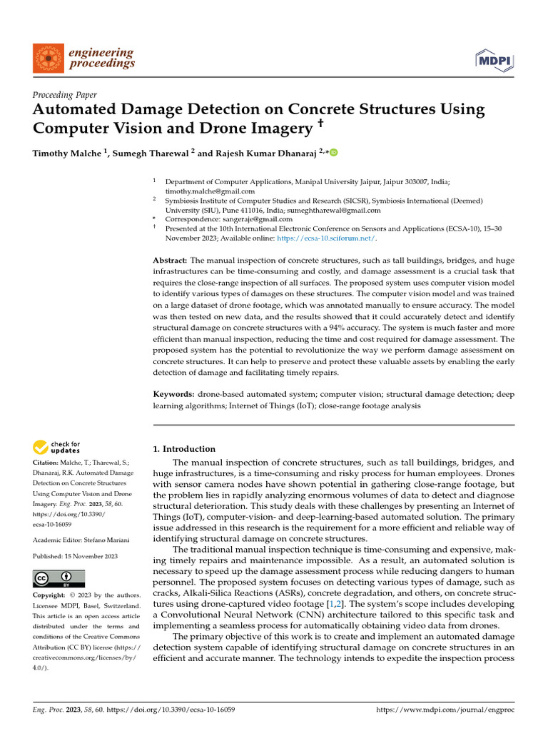 2023 Paper Automated Damage Detection Computer Vision&Drone Imagery ...