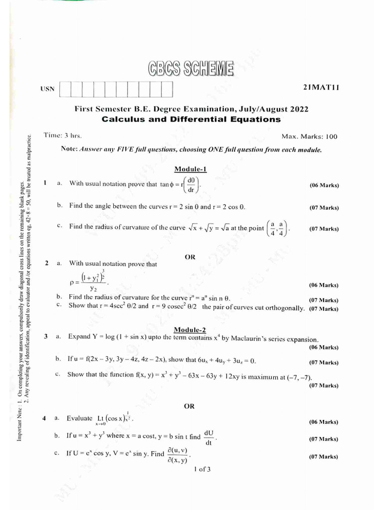 1 Sem M1 | PDF