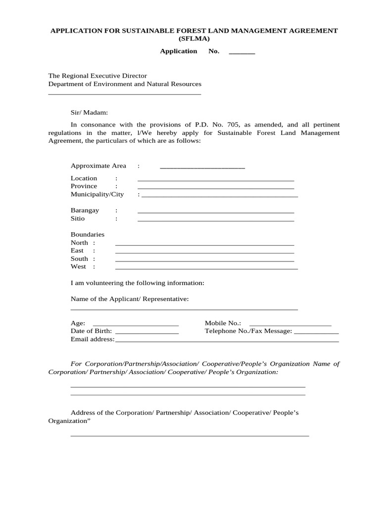 Application Form For Sflma | PDF