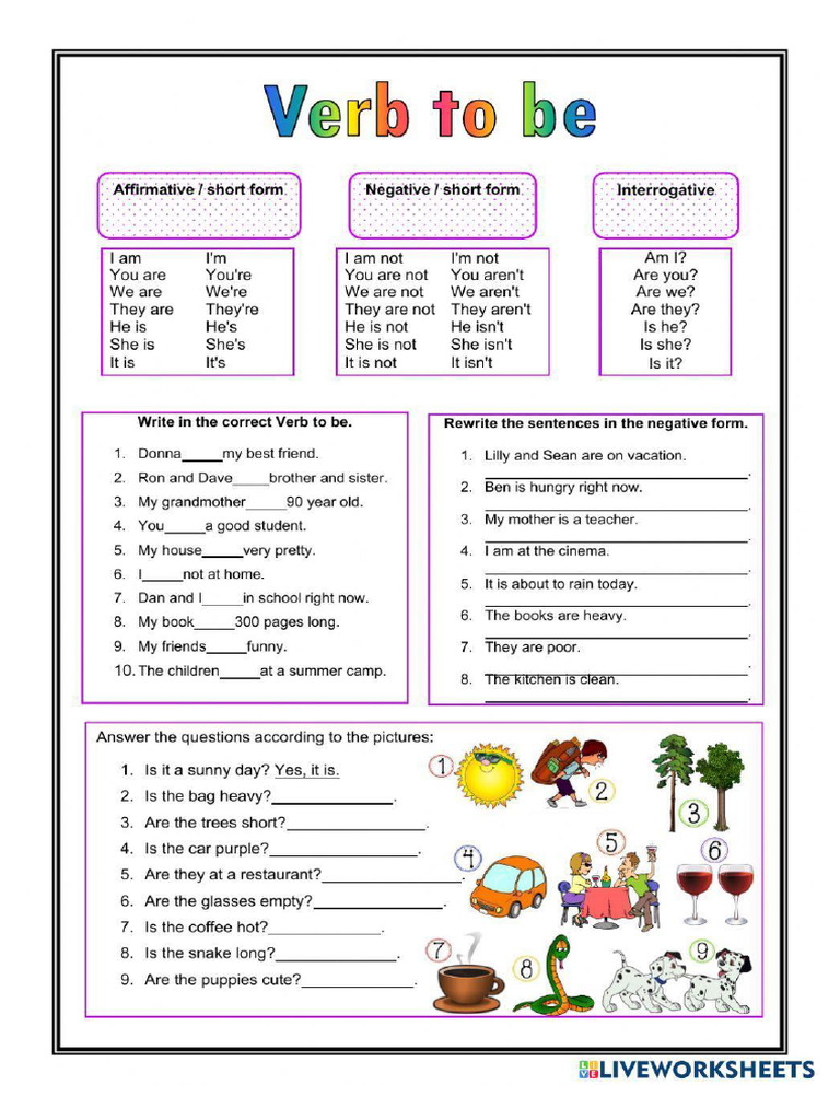 Verb TO BE 1 | PDF