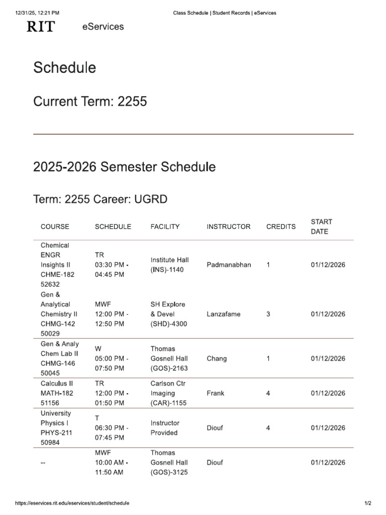 akeeney25-26schedule | PDF