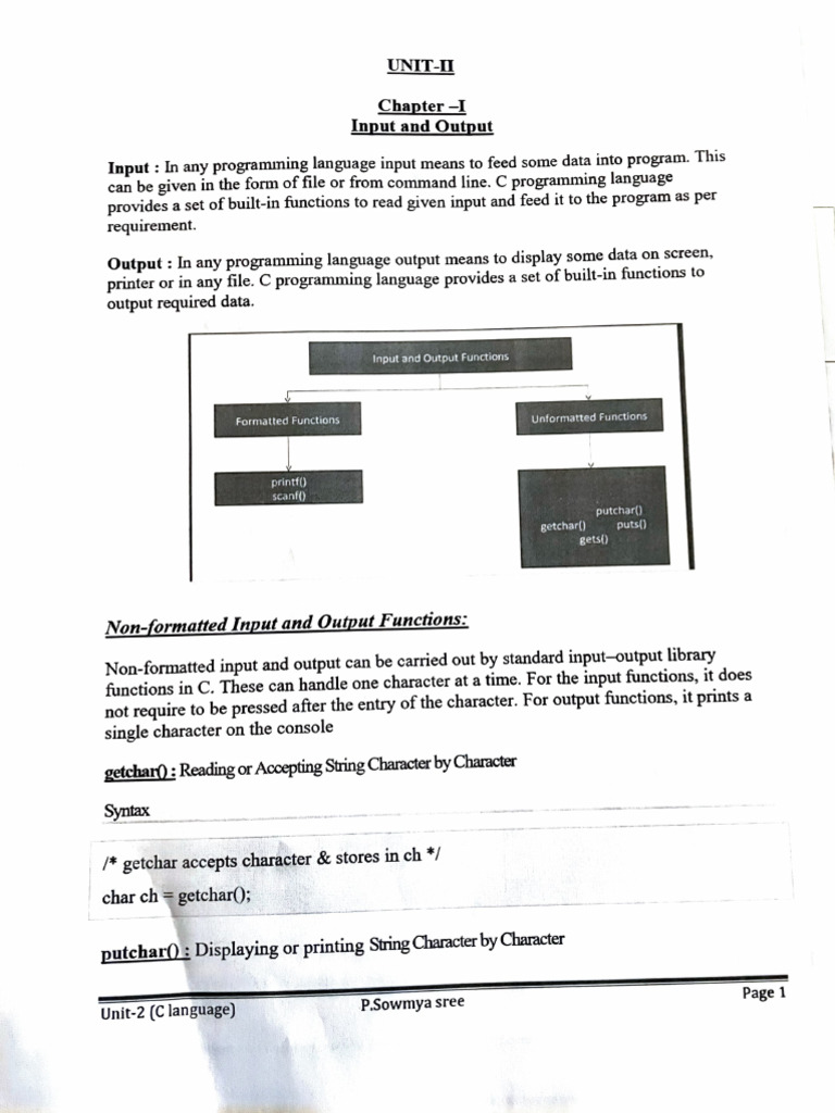 Unit 2 (Programming in C) | PDF