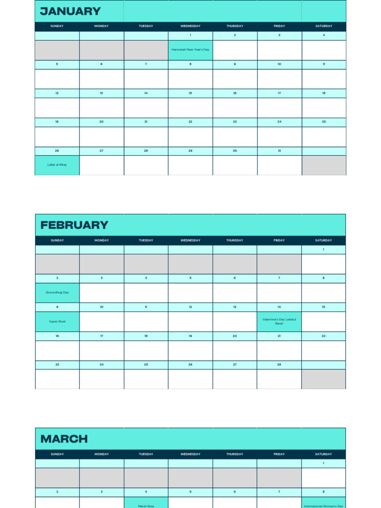 Annual Calendar Sheet - 20260217 - 235817 - 0000 | PDF | Shemini ...