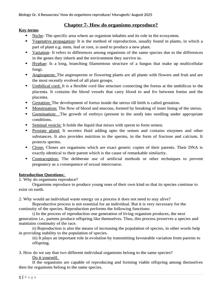 Bio_ Gr. X_ Ch. 07-How Do Organisms Reproduce_ Possible Questions ...