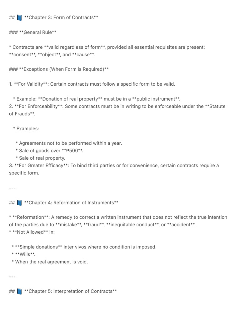 Chapter 3 Form of Contracts | PDF | Annulment | Consent