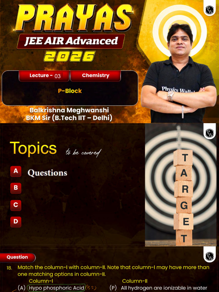 P-Block 03 Class Notes Prayas JEE AIR Advanced (2026) (1) | PDF