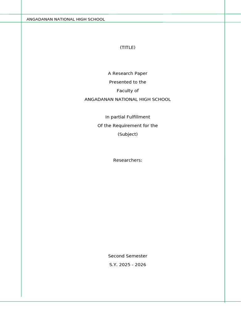 Research Paper Template | PDF | Cognition | Scientific Method