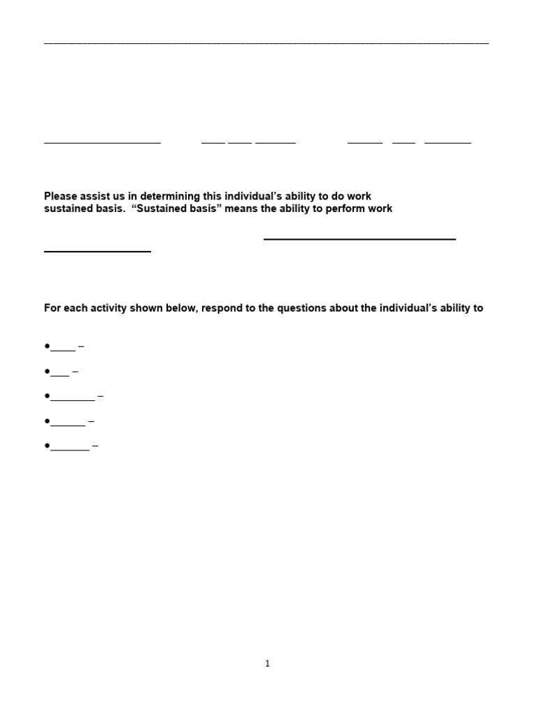RFC Questionnaire (Mental) | PDF | Mental Health | Medicine