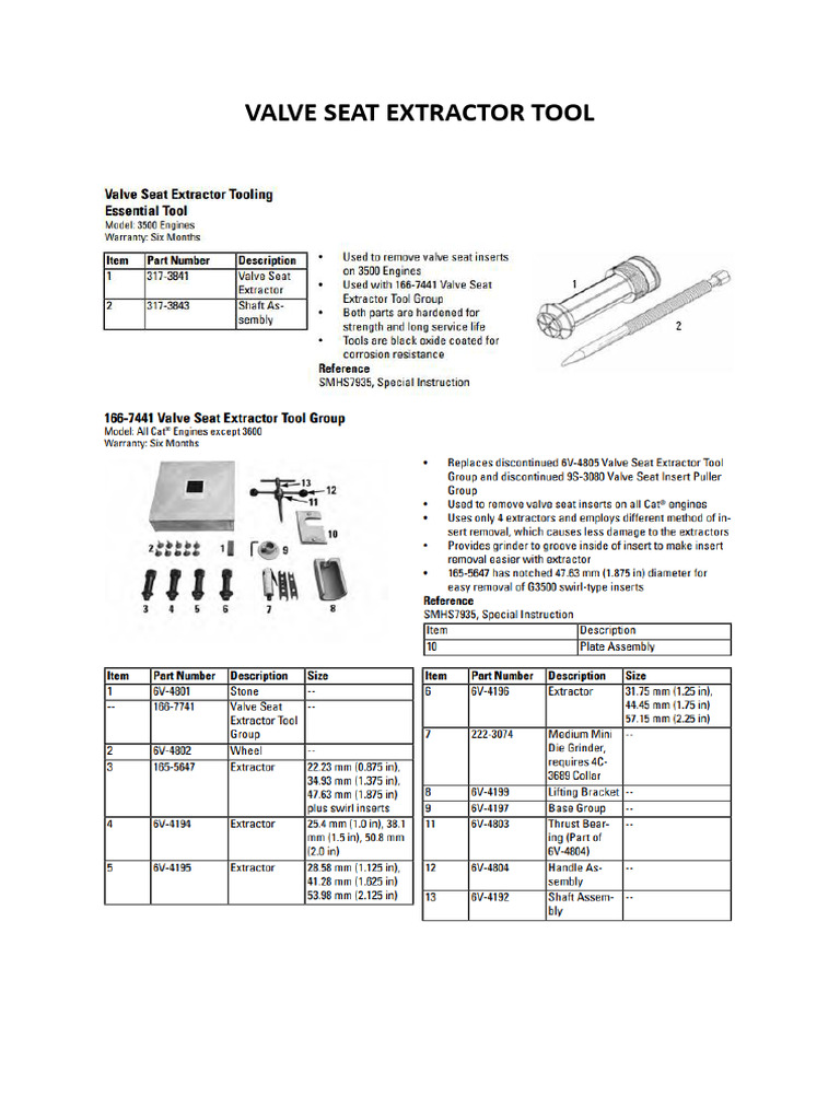 Valve Seat Extractor Tool | PDF
