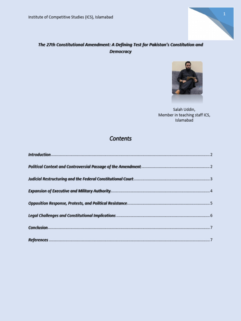 The 27th Constitutional Amendment, ICS | PDF | Supreme Court Of The ...