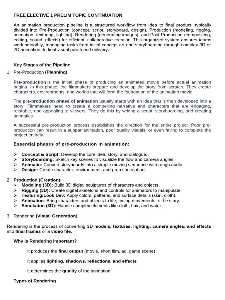 Free Elective 1 Prelim Topic Continuation | PDF | Rendering (Computer ...
