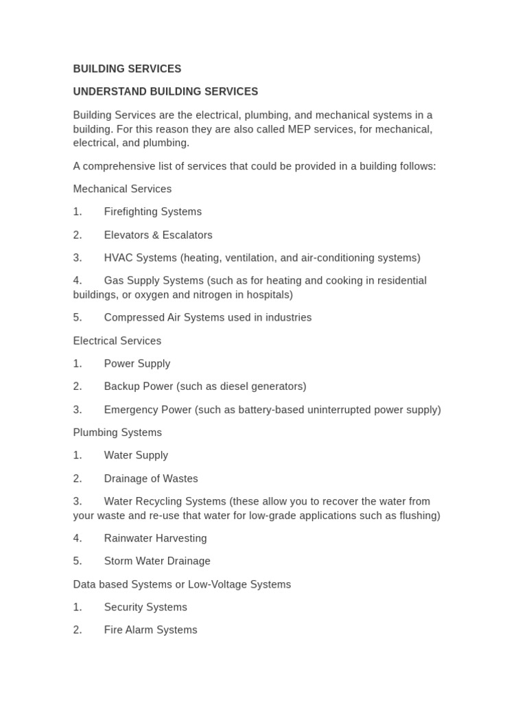 BUILDING SERVICES | PDF | Net Present Value | Money