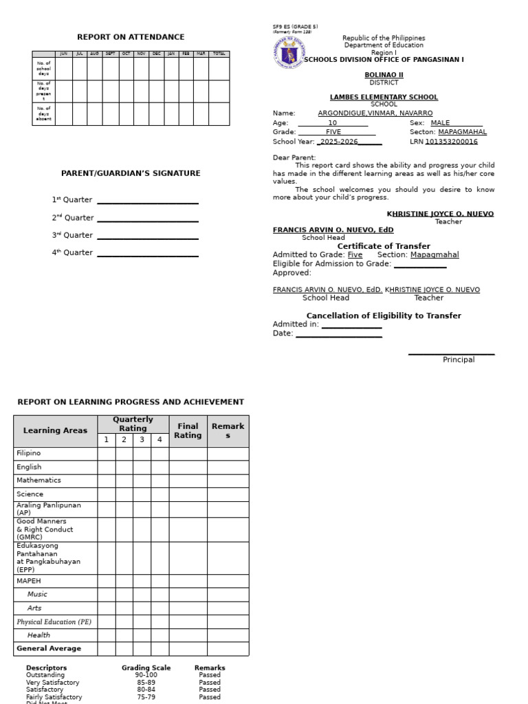 SF9 (Grade 5) | PDF