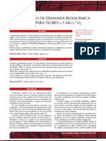 DETERMINAÇÃO DE DEMANDA BIOQUÍMICA  DE OXIGÊNIO