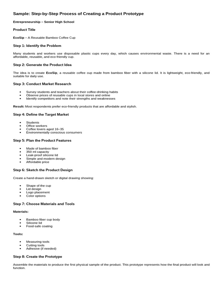 Creating A Product Prototypt | PDF