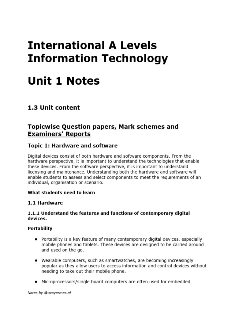 IAL IT Unit 1 Notes | PDF | Byte | Radio Frequency Identification