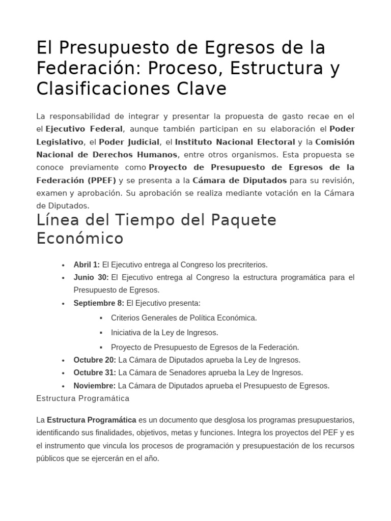 El Presupuesto de Egresos de La Federación | PDF | Presupuesto | Legislador